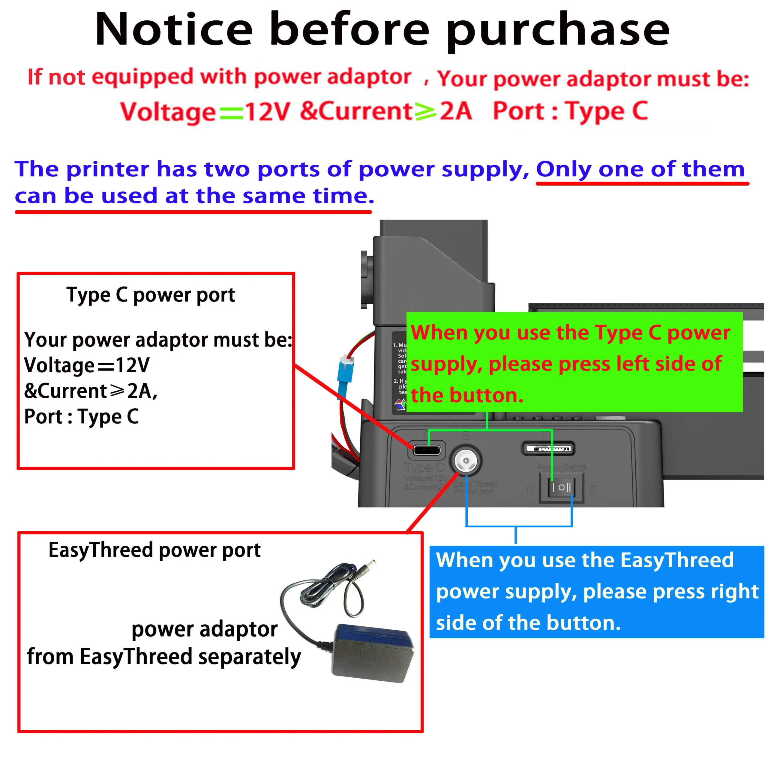 Impresora 3D EasyThreed compatible con filamento PLA TPU de 1,75 mm incluye adaptador de corriente. - Imagen 10