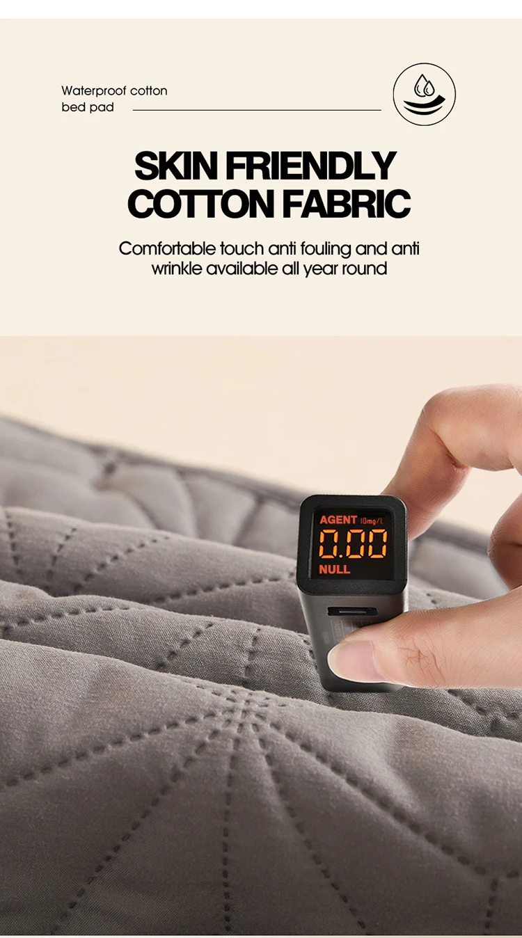 Funda impermeable con banda elástica, almohadilla protectora acolchada, colcha, Funda de colchón de invierno para cama individual/doble 140/160 - Imagen 14