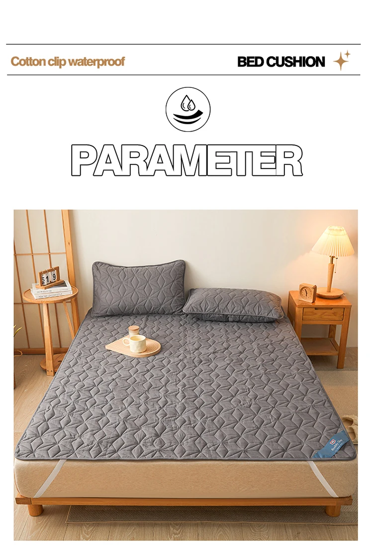 Funda impermeable con banda elástica, almohadilla protectora acolchada, colcha, Funda de colchón de invierno para cama individual/doble 140/160 - Imagen 21