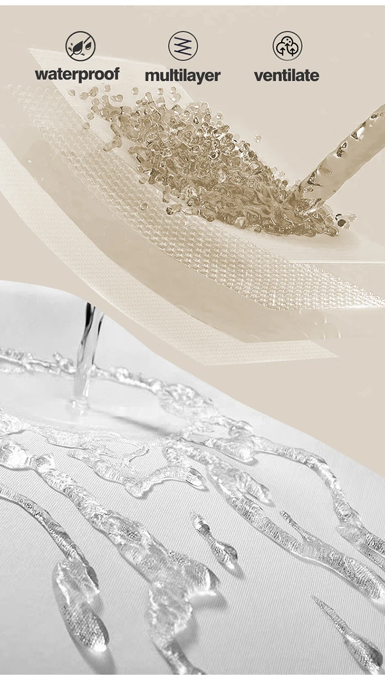 Funda impermeable con banda elástica, almohadilla protectora acolchada, colcha, Funda de colchón de invierno para cama individual/doble 140/160 - Imagen 20