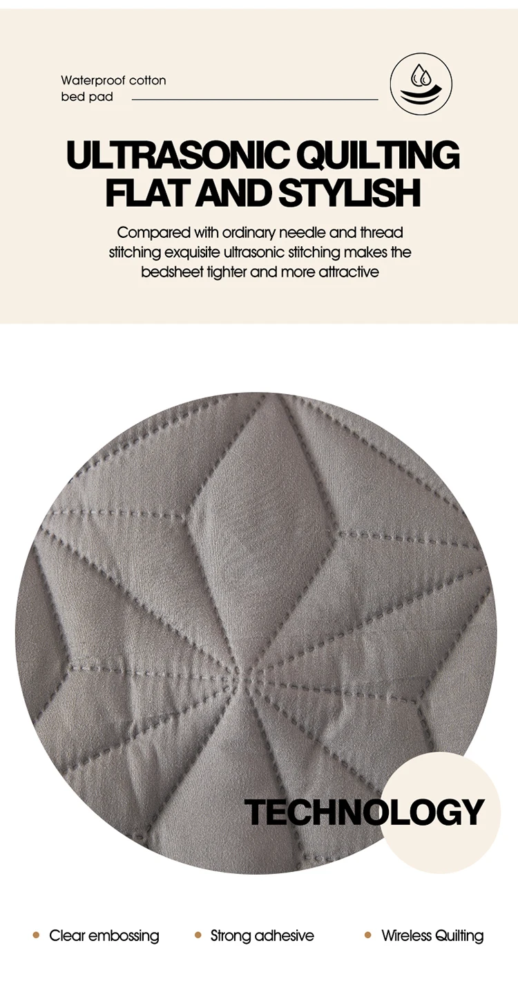 Funda impermeable con banda elástica, almohadilla protectora acolchada, colcha, Funda de colchón de invierno para cama individual/doble 140/160 - Imagen 7