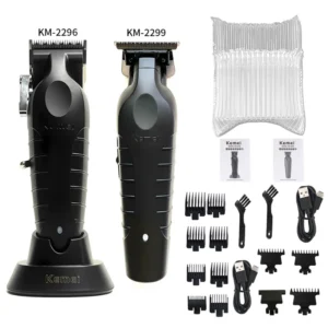 Kemei KM-2296 KM-2299 KM-1102 Kit de cortadora de pelo Afeitadora eléctrica para hombres Máquina cortadora de pelo Máquina para cortar cabello profesional - Black Kit1