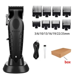 Kemei KM-2296 KM-2299 KM-1102 Kit de cortadora de pelo Afeitadora eléctrica para hombres Máquina cortadora de pelo Máquina para cortar cabello profesional - 2296-Paper box