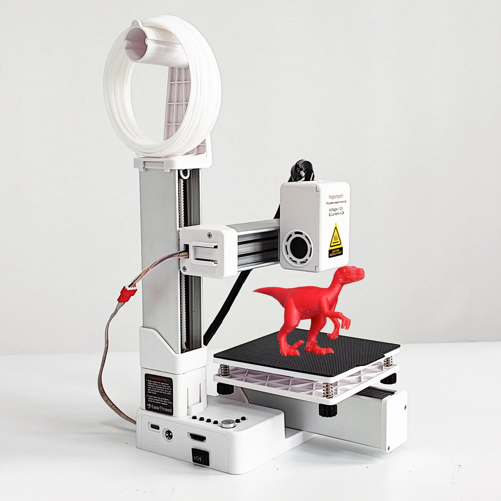 Impresora 3D EasyThreed compatible con filamento PLA TPU de 1,75 mm incluye adaptador de corriente.