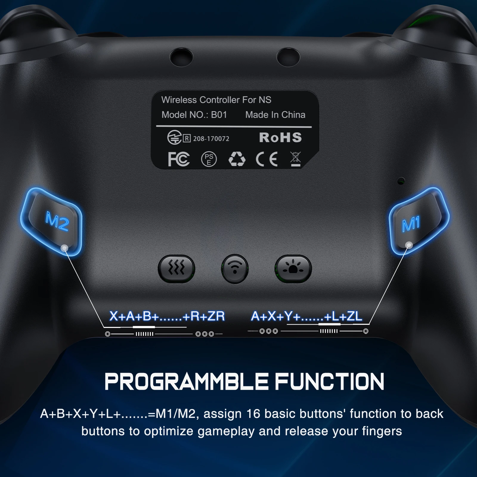 Dinofire Wireless Bluetooth RGB Controller for Nintendo Switch/Switch OLED/Switch Lite/PC/Mobile Gamepad Multi-Function Joystick - Imagen 4
