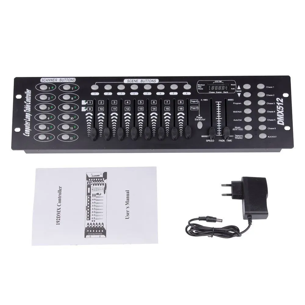 Controlador Fieryzeal 192 DMX, equipo de DJ, consola DMX 512, iluminación de escenario, Control de DJ para focos de luz con cabezal móvil LED Par - Imagen 6