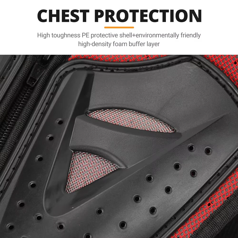 Armadura de motocicleta, chaleco de protección para el pecho, chaqueta de armadura para Motocross, armaduras protectoras, rodilleras para montar, armadura completa para Moto - Imagen 6